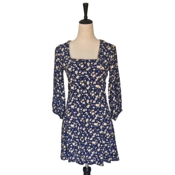 Rolla’s x Free People | Valerie Rambling Rose Dress in French Blue Size Small - Picture 9 of 14